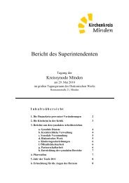 Bericht des Superintendenten_Mai_2010 - Kirchenkreis Minden