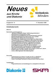 Newsletter Nr. 12 vom 17.12.2009 - Kirchenkreis Minden