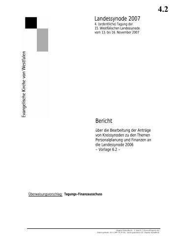 Landessynode 2007 Bericht - Kirchenkreis Minden