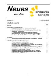 Newsletter Nr. 4 vom 16.01.2009 - Kirchenkreis Minden