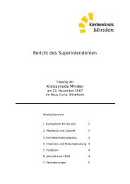 Bericht des Superintendenten - Kirchenkreis Minden