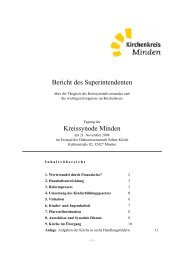 Bericht des Superintendenten Kreissynode Minden - Kirchenkreis ...