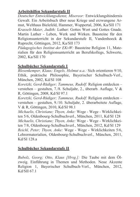 Veranstaltungen des Schulreferats im Ev. Kirchenkreis Paderborn