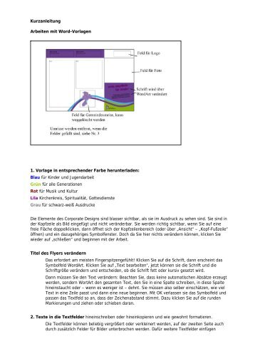 Kurzanleitung Arbeiten mit Word-Vorlagen 1. Vorlage - Kirchenkreis ...