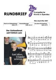 RUNDBRIEF - Kirchenkreis Spandau