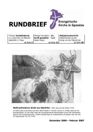 RUNDBRIEF - Kirchenkreis Spandau