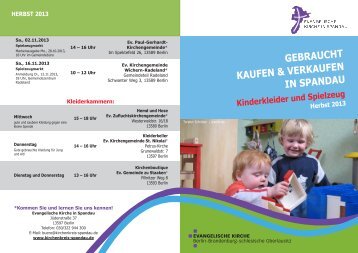 GEBRAUCHT KAUFEN & VERKAUFEN IN SPANDAU - Kirchenkreis ...