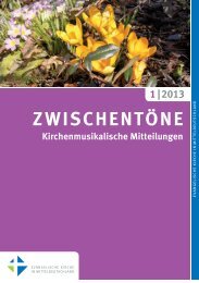 Heft 1/2013 - Kirchenmusik in der Evangelischen Kirche in ...