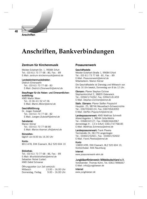 ZWISCHENTÃNE - Kirchenmusik in der Evangelischen Kirche in ...