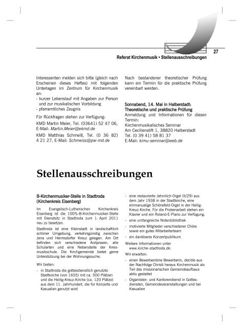 der Evangelischen Kirche in Mitteldeutschland - Kirchenmusik in der ...