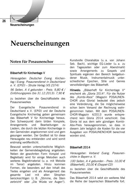 Heft 4/2013 - Kirchenmusik in der Evangelischen Kirche in ...