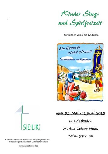 Flyer zum Download - Kirchenmusik im Sprengel Süd der SELK