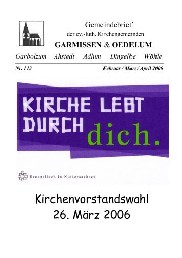 Gemeindebrief Februar-April 2006 - Kirchenregion Schellerten