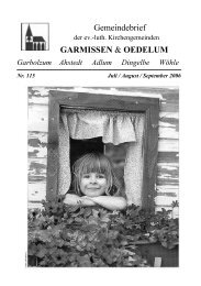 Gemeindebrief Juli-September 2006 - Kirchenregion Schellerten