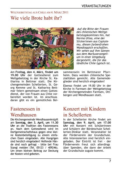 Gemeindebrief MÃ¤rz-Mai 2011 - Kirchenregion Schellerten