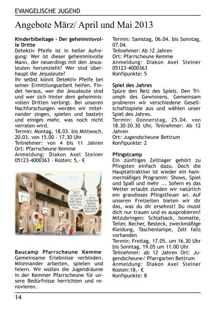 Gemeindebrief MÃ¤rz-Mai 2013 - Kirchenregion Schellerten