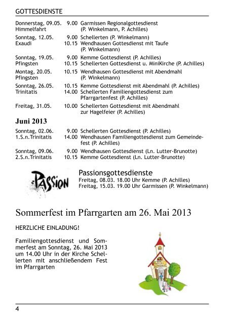 Gemeindebrief MÃ¤rz-Mai 2013 - Kirchenregion Schellerten