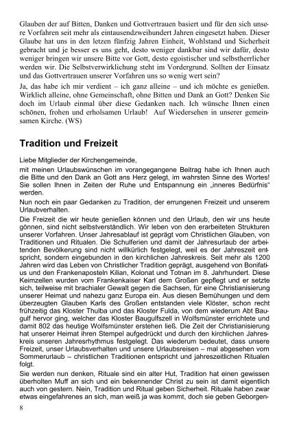 Pfarrbrief - Fehler