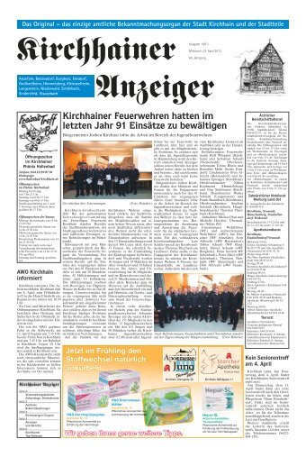 Kirchhainer Anzeiger - Stadt Kirchhain