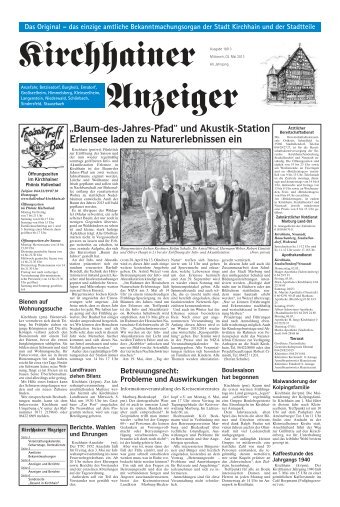 Kirchhainer Anzeiger - Stadt Kirchhain