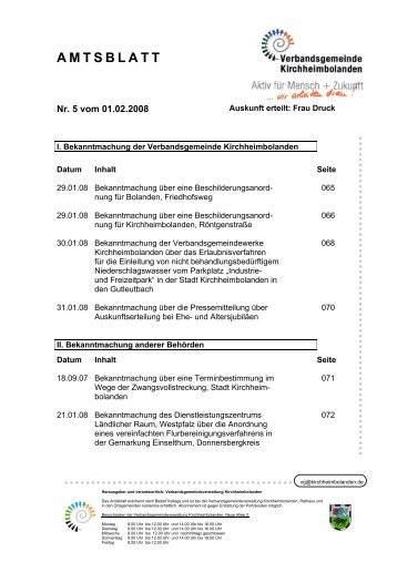 AMTSBLATT - Verbandsgemeinde Kirchheimbolanden