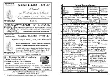 Gottesdienste und Termine