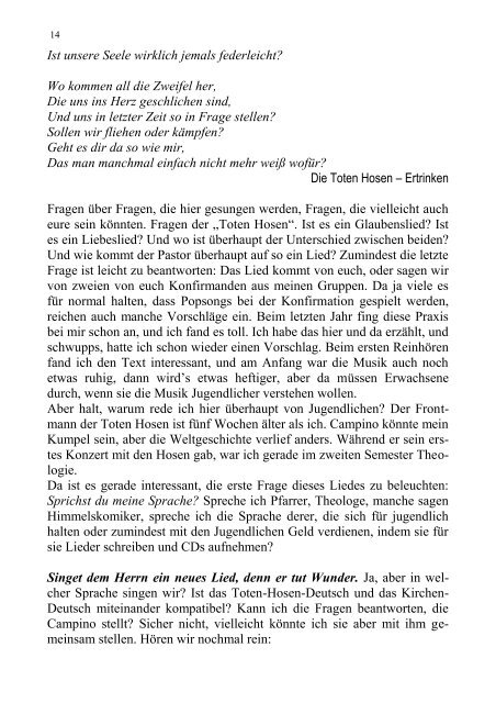 Predigten zu den Konfirmationen im Jahre 2010 in der Ev ...