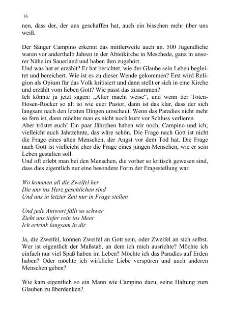 Predigten zu den Konfirmationen im Jahre 2010 in der Ev ...