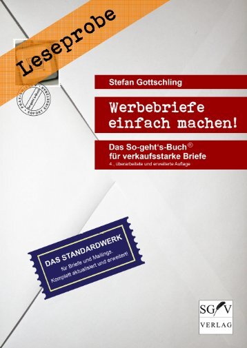 Leseprobe: Werbebriefe einfach machen! (Stefan Gottschling)