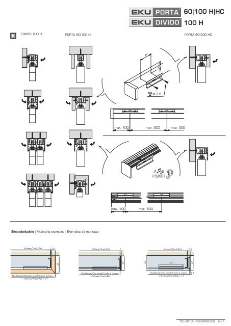 Montageanleitung Porta 60-100 H-HC, Divido 100 HO.indd