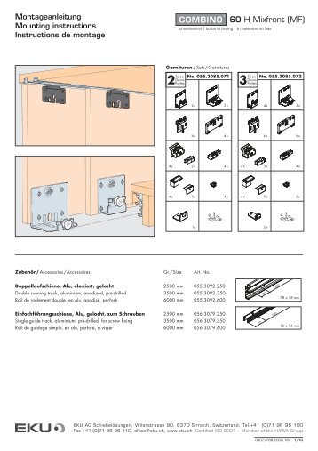 COMBINO 60 H Mixfront (MF) - Kirchner