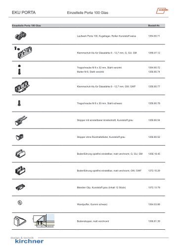 Optionales Zubehör - G. Kirchner