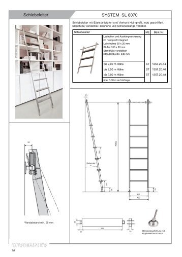 Schiebeleiter SYSTEM SL 6070 - G. Kirchner