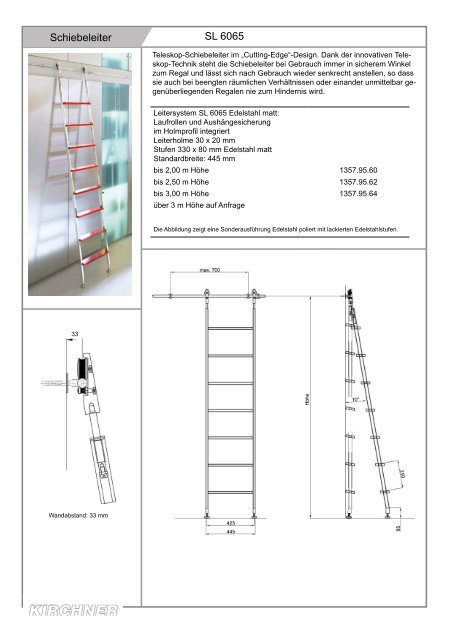 Schiebeleiter SL 6065 - G. Kirchner