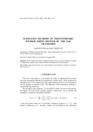 summation methods of trigonometric fourier series defined by