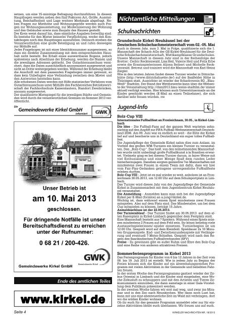 Telefon 0 68 41 / 86 90 Meisterbetrieb - Gemeinde Kirkel