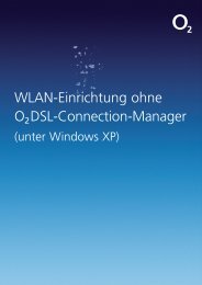 Wlan-Einrichtung ohne O2 Dsl-Connection-Manager