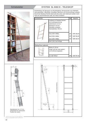 Schiebeleiter SYSTEM SL 6060 E - TELESKOP - G. Kirchner