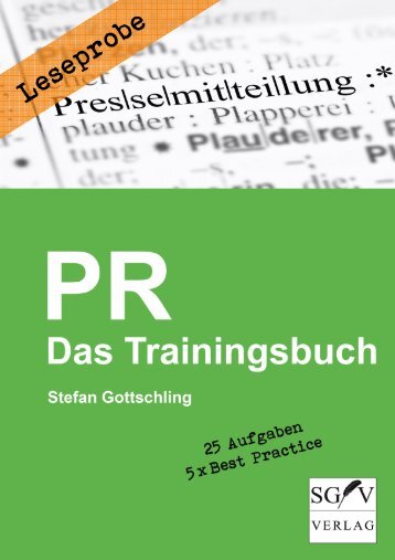 Leseprobe: PR - Das Trainingsbuch (Stefan Gottschling)