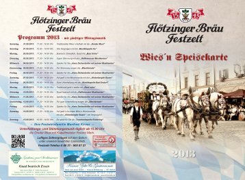 Speisekarte Herbstfest 2013 - Kirner-Zelte Veranstaltungs