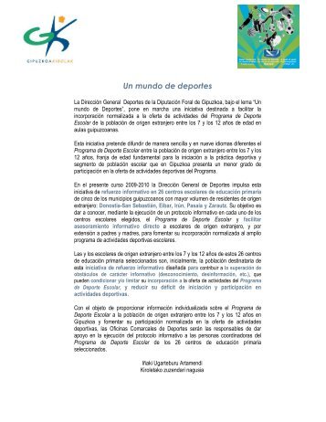 Un mundo de deportes