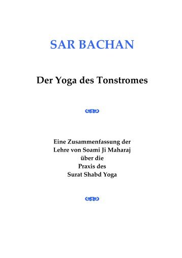 SAR BACHAN, Yoga des Tonstroms, Kopie - Die Mission der ...