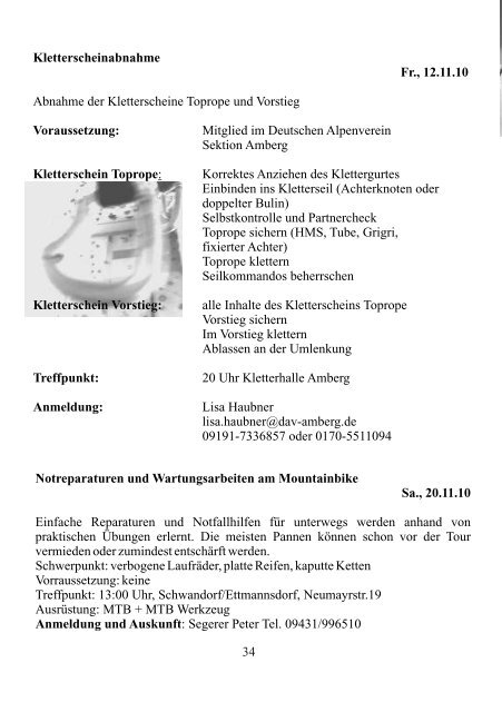 Mitteilungsblatt der Sektion Amberg - Dav-Sektion Amberg