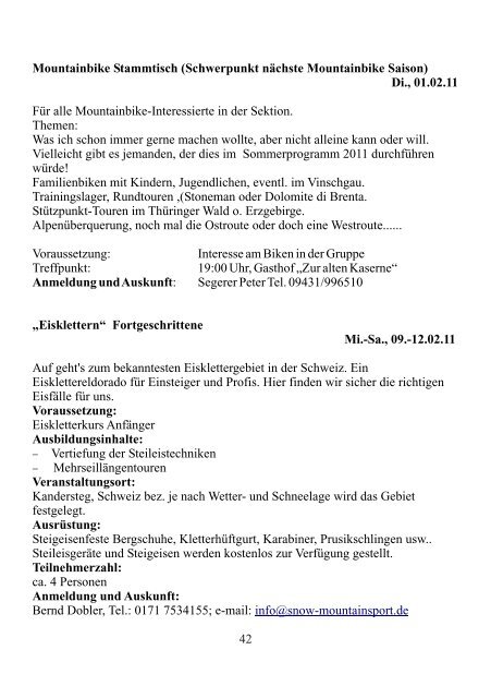 Mitteilungsblatt der Sektion Amberg - Dav-Sektion Amberg