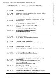 FB-Programm 2007 1. Halbjahr - Ostschweizer Kinderspital