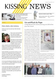 Un certificat du Pape - Kissing GmbH