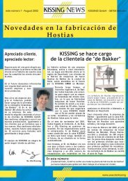 Novedades en la fabricaciÃ³n de Hostias - Kissing GmbH