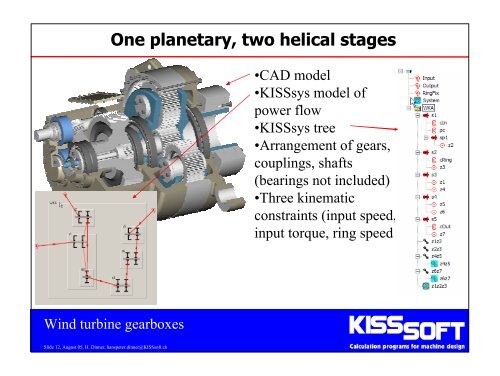 Wind turbine gearboxes - KISSsoft AG