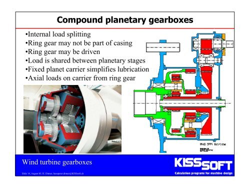 Wind turbine gearboxes - KISSsoft AG