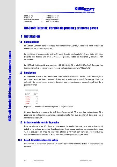 Kisssoft Script Example KISSsoft Tutorial: Versión de prueba y primeros pasos ... - KISSsoft AG